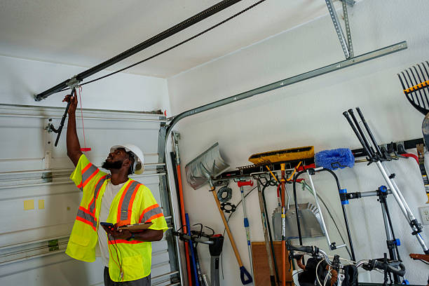 Professional Garage Door Roller Replacement technician working in Doolittle, TX